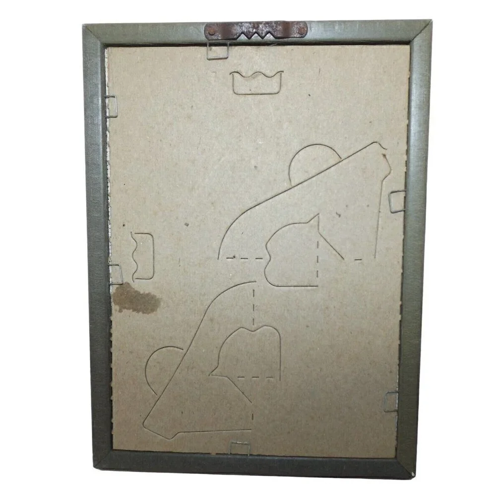 Vintage Framed Counted Cross Stitch Picture  God Bless Our Family  5 X 7